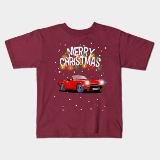 Triumph Spitfire Car Christmas Sweater design Kids T-Shirt